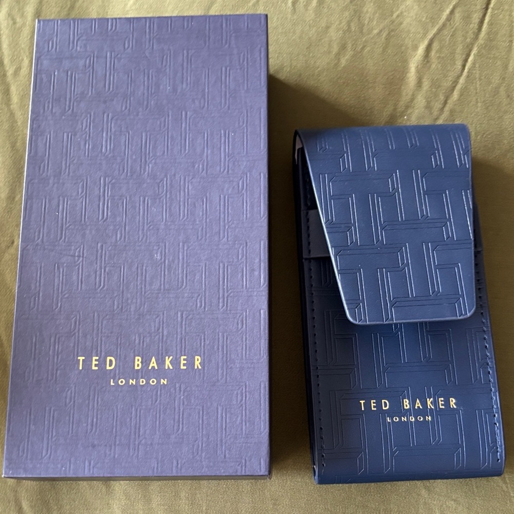 Ted Baker Navy Embossed pouch